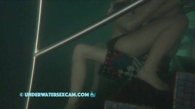 They Actually Manage To Have Sex Underwater On The Steps In Their Swimsuits - hclips.com
