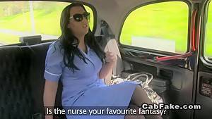 Busty uk nurse banged in a cab - hdzog.com