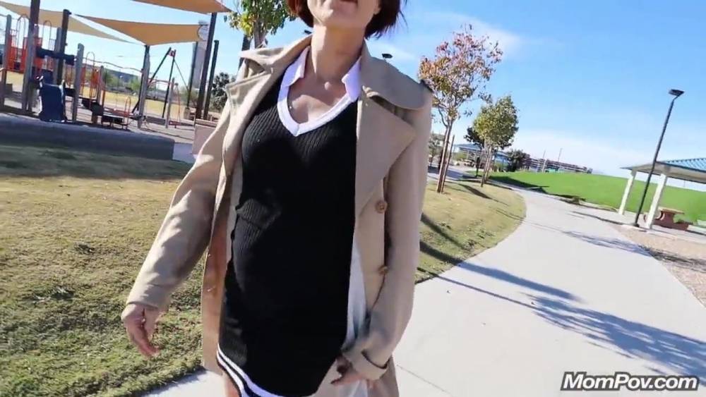 55 Years old skinny MILF had outdoor sex - xhamster.com