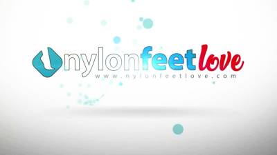 PetraFeet nylon feet closeup shoeplay - webmaster.drtuber.com