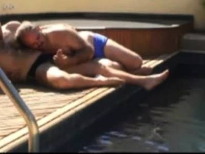 moustached daddy and bear fip flop sex by the pool - icpvid.com