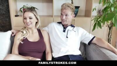 Alex Jett - Kenzie Taylor - familystrokes - FamilyStrokes - Hot Stepmom Gives Reward Blowjob - veryfreeporn.com