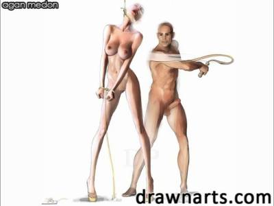 Bdsm artist Agan Medon loves to draw his ladies with big tits and slender waists - sunporno.com