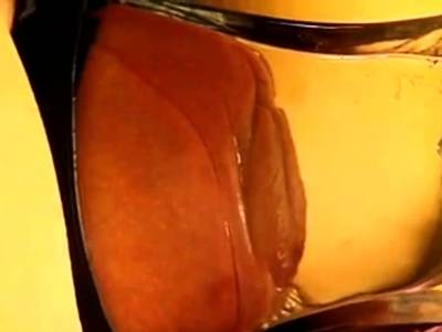 pumped pussy lips in a tight, flat glass tube - icpvid.com