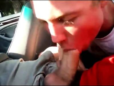 young twink sucks dick in car and swallows - drtuber.com