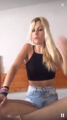 Cute Blonde In Shorts - hclips.com