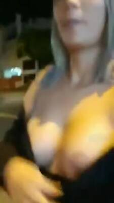 Teen Walking Outside With Her Tits Out - hclips.com