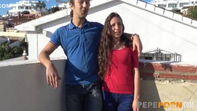 Old Dude Is Proud Of Her Petite Hot Girlfriend - hclips.com