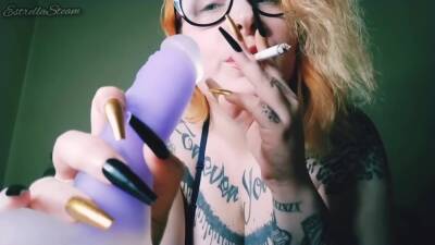 Redhead Smokes Her Dildo While Smoking - hclips.com