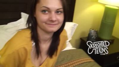 Skinny Yr Old Brunette Newbie Gives Head - pornoxo.com