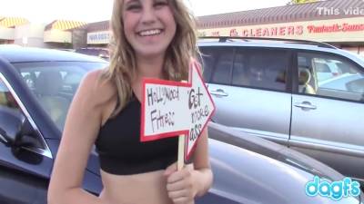 Innocent Sign Spinner Kinsley Eden Gets Paid To Have Sex - hotmovs.com