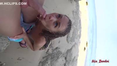 Mia Bandini - Fit Beauty Is Hiding For Public Beach Deepthroat And Fuck. Mia Bandini - hclips.com