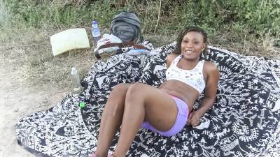 Horny Black Hiker Girl Fucking Outdoors - txxx.com