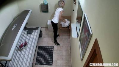 Blonde Teen Cought on Hidden Cam in Public Solarium - sexu.com - Czech Republic