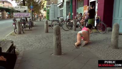 Busty german publicly humiliated outside before cock riding - txxx.com - Germany