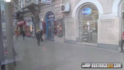 Naughty Kira Queens Giving A Footjob In Public - hotmovs.com