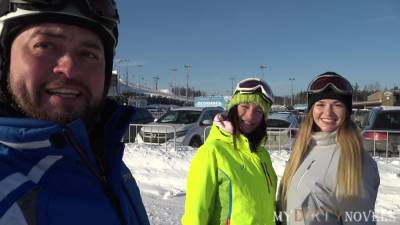 Hubby and wife tempt ski instructor into a dirty threesome - pornoxo.com
