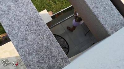 Caught my neighbors daughter masturbating on her balcony. WetKelly - sunporno.com