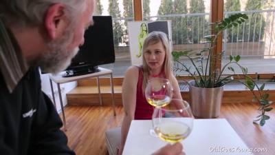 Blonde Young With Small Boobs Fucks Grandpa - hotmovs.com