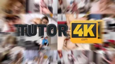 TUTOR4K. Instead of literature blond tutor enjoys hot sex with student - hotmovs.com - Russia