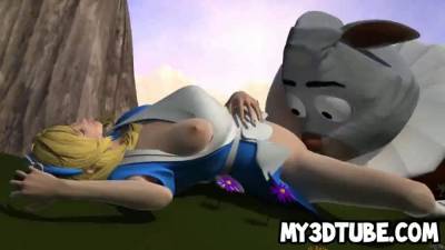 Alice - 3D cartoon Alice in Wonderland gets licked and fucked - sunporno.com