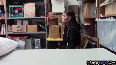 Latina skinny teen paid with her pussy for shoplifting - sexu.com