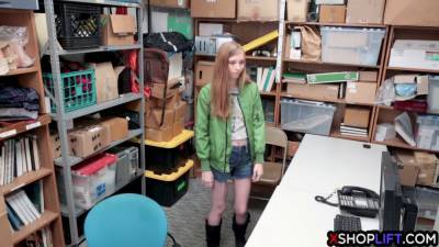 Slender virgin teen thief got fucked for shoplifting - sexu.com