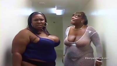 Heavyweight black BBW's suck on white cock - sunporno.com