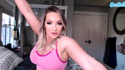 Camsoda - Big tit blonde Cali Carter toys her pussy - icpvid.com