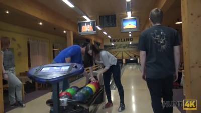 Cuckold Allows Guy Please His Cute Gf Right In Bowling Club - hclips.com