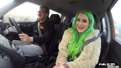 Curvy british driving student sucking dick in public - txxx.com - Britain