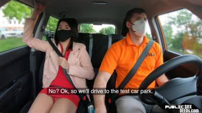 European student driver publicly fucking her instructor - hotmovs.com