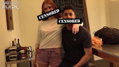 9 INCH Latino Cock Tears REDhead Teen Pussy Up! WOW! - sexu.com