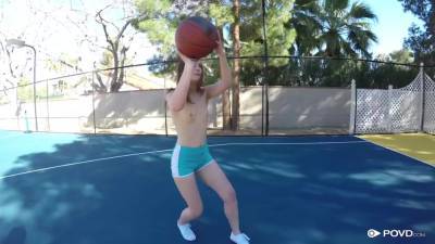 Cute Girl March Mayhem Pleasurably Blowjobs Huge Cock And Fucks On Basket Ball Field - hclips.com