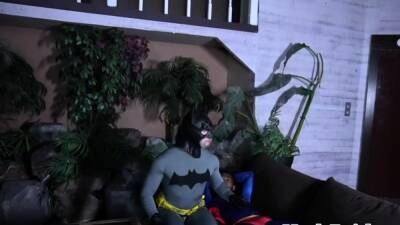 Superman fucks batman in interracial duo - drtuber.com