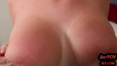 Busty babe sucks POV dick and gives titjob before doggy sex - pornoxo.com