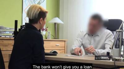LOAN4K. Blonde cutie cant pay rent so she goes to the bank - drtuber.com