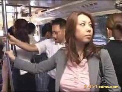 Open Japanese cock in the bus - sunporno.com - Japan