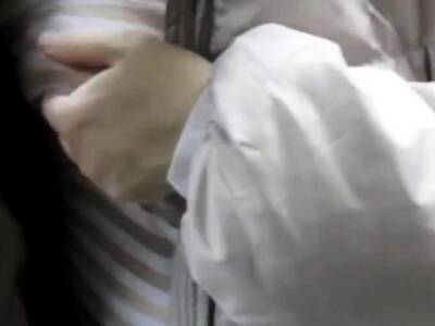 Touching tits in see-throu blouse in a market - nvdvid.com