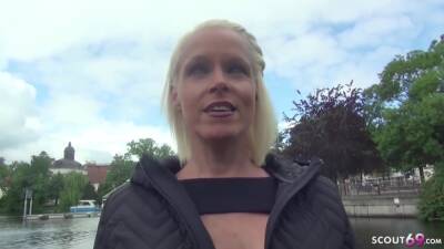 Skinny German Milf Sophie Blows Strangers Dick - hclips.com - Germany