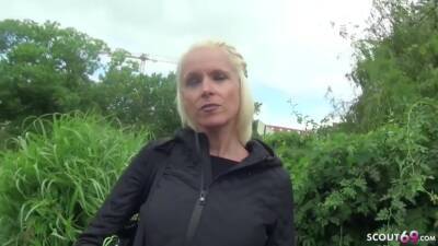 Skinny German Milf Sophie Blows Strangers Dick - hclips.com - Germany