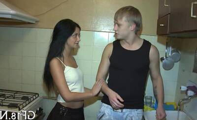 Mesmerizing Russian teen makes her boyfriend a cuckold - sunporno.com - Russia