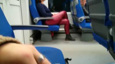 Stranger Jerked and suck me in the train - sunporno.com