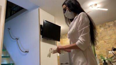 Sexy Nurse In Gloves Gave Herself A Good Fuck - upornia.com