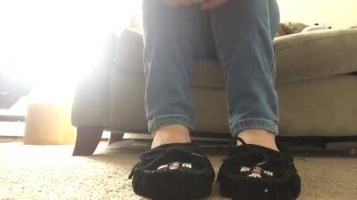 Black Softsole Moccasins Frieda Ann Foot Fetish - hclips.com