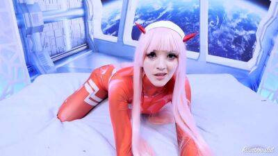 Zero Two... Space Facial Cumshot - Anal rimjob POV fantasy cosplay - sunporno.com