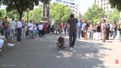 Bound Slave Walked Like A Dog In Public - hclips.com