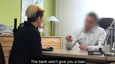 Porn actress is easily tempted into banging by the lender - drtuber.com