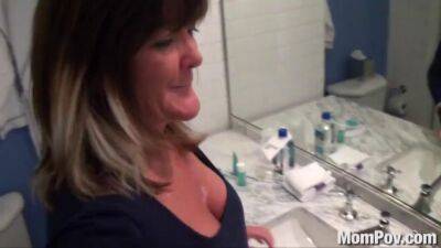 Blowjob Tits - Rhonda - 50yo MILF Gives Behind the Scenes Blowjob - sunporno.com - Usa