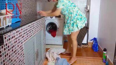 Housewife Fucked In The Washing Machine. Pussy Licking Cunillingus. Domination In Laundry - upornia.com - Usa